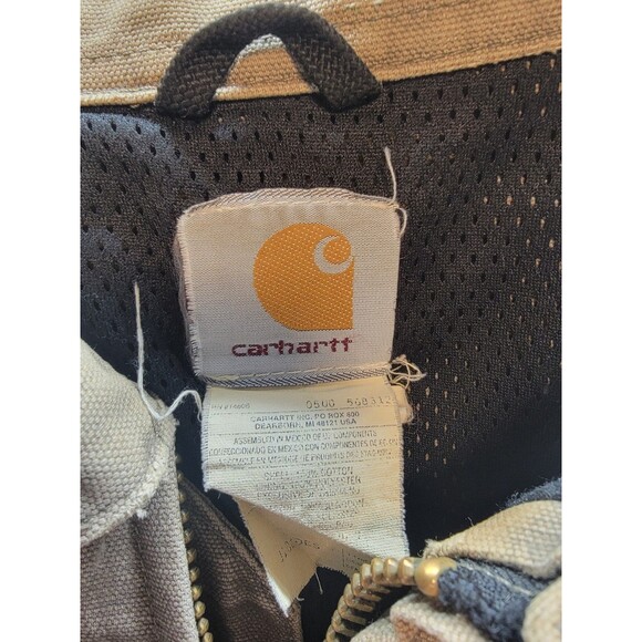 Vintage Carhartt Work Jacket Mens Size XL Beige Y2K J102 DES Santa Fe Desert - Picture 8 of 11